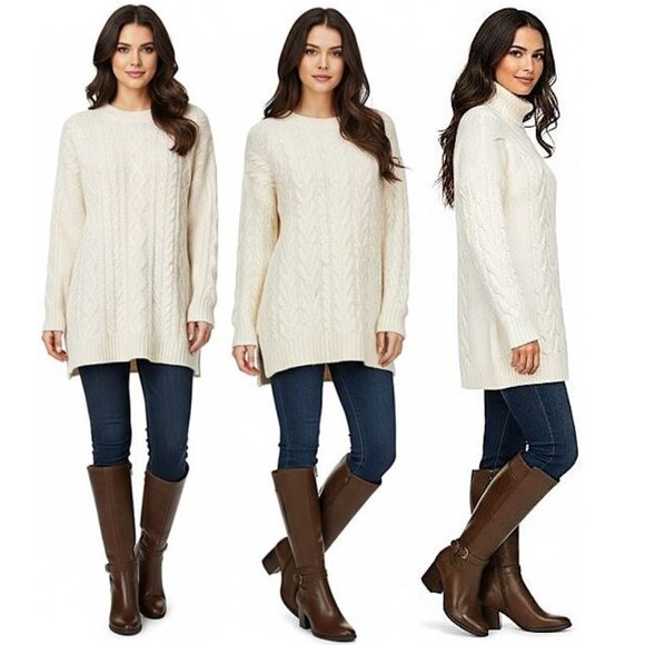 NWT!! - SOUL Uptown Wide Calf Knee High Boot in dark brown faux leather (9W) - Picture 4 of 15